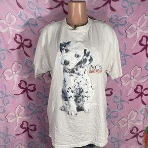 Disney White Dalmatian Puppy Graphic Short Sleeve Tee